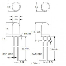 Світлодіод BVU-5M5GN4R-WF2 Bright View