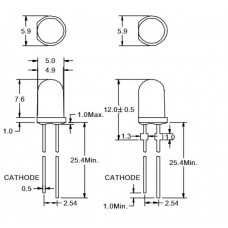 Світлодіод BVU-5M5QT4R-F1 Bright View