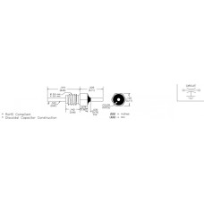 Конденсатор ВЧ/НВЧ прохідний M3C153B EMI Filter Company
