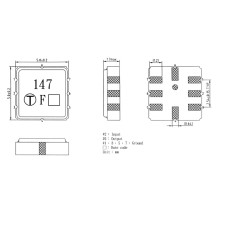 Фільтр на ПАХ TA147FD TAI-SAW