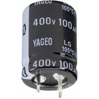 Конденсатор алюмінієвий вивідний LG400M0100BPF Yageo