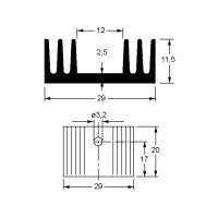 Радіатор алюмінієвий SK 09 20 SA TO 220 FISCHER ELEKTRONIK