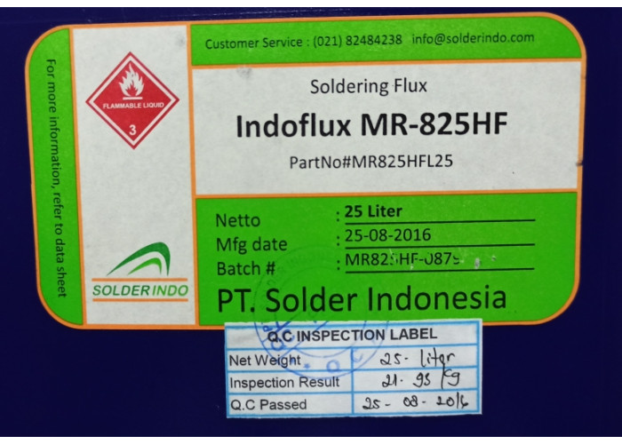 Флюс MR825HFL25 SOLDERINDO