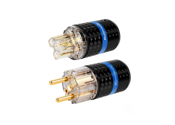 Силова вилка та розетка E103G/F103G Monosaudio (2 пари)