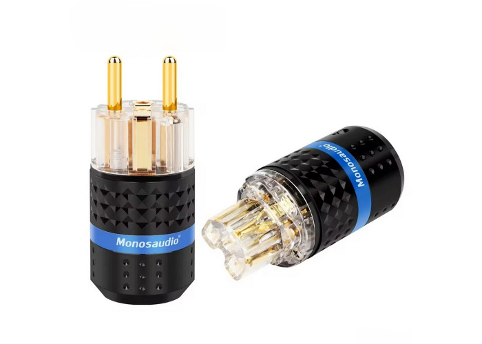Силова вилка та розетка E103G/F103G Monosaudio (2 пари)