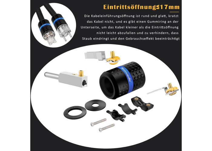 Силовая вилка и розетка E103R/F103R Monosaudio (2 пары)
